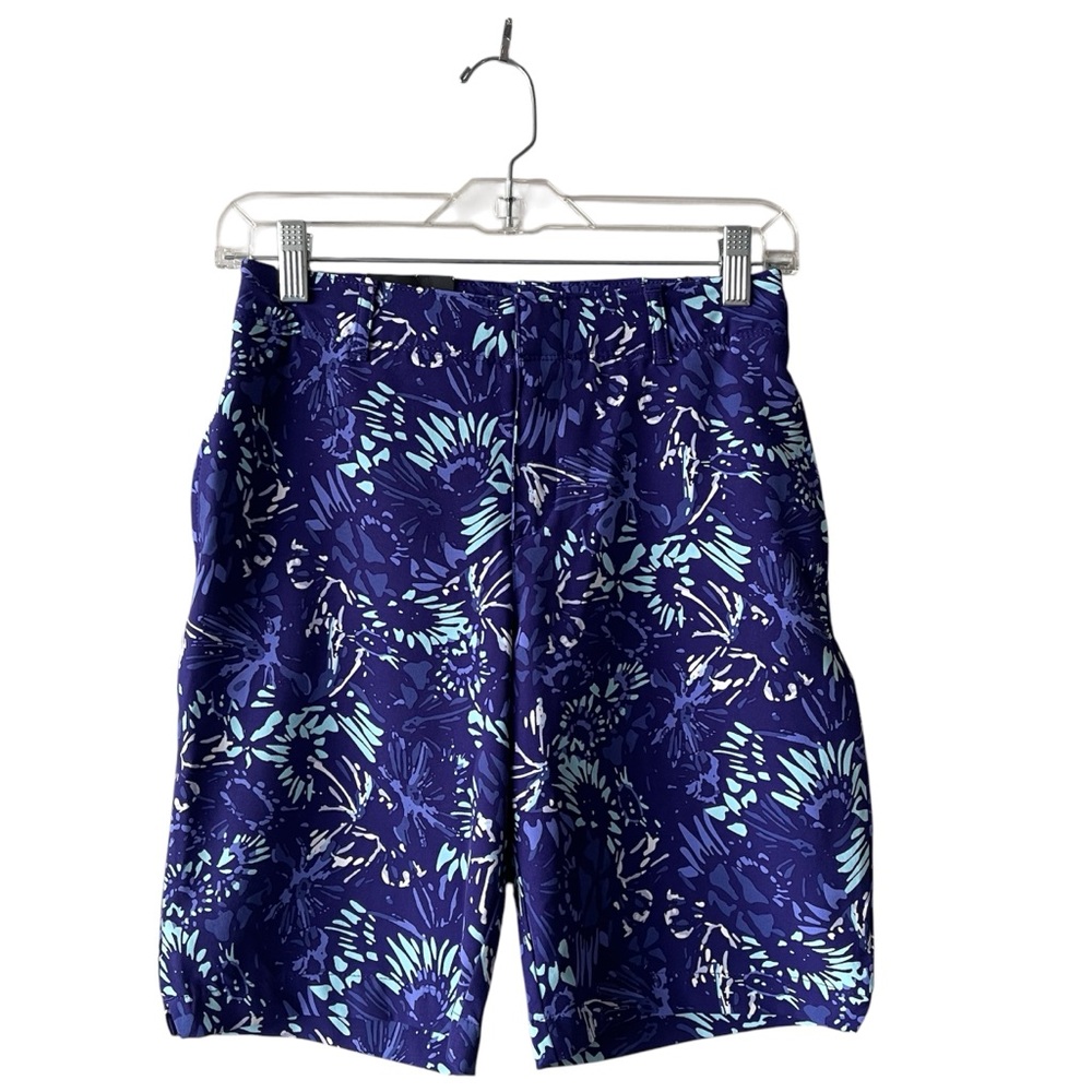 Under Armour Women’s Baja Blue Links Printed Golf Shorts Size 0 NWT